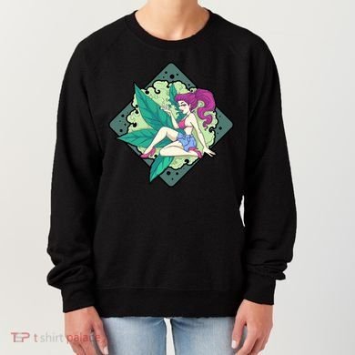 Lady Smoking Cannabis Diamond Women's Sweatshirt