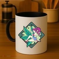Lady Smoking Cannabis Diamond Coffee Mug thumb 4