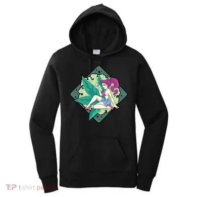 Lady Smoking Cannabis Diamond Women's Hoodie