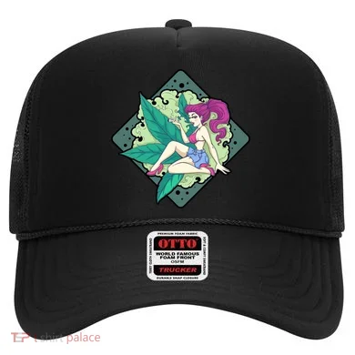 Lady Smoking Cannabis Diamond Hat