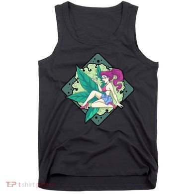 Lady Smoking Cannabis Diamond Tank Top