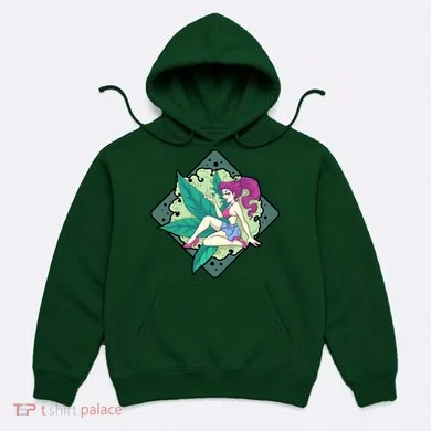 Lady Smoking Cannabis Diamond Hoodie