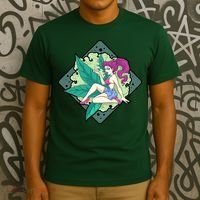 Lady Smoking Cannabis Diamond T-Shirt thumb 3