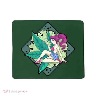 Lady Smoking Cannabis Diamond Mousepad