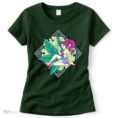Lady Smoking Cannabis Diamond Women's T-Shirt
