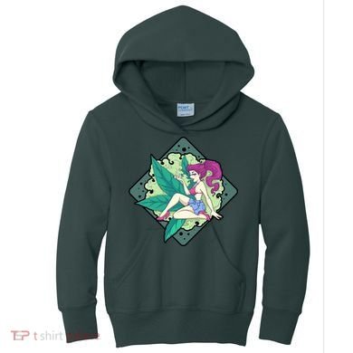 Lady Smoking Cannabis Diamond Kids Hoodie