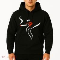 Lady Smoking Simplistic Silhouette Hoodie thumb 2
