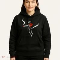 Lady Smoking Simplistic Silhouette Hoodie thumb 5