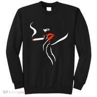 Lady Smoking Simplistic Silhouette Sweatshirt thumb 0