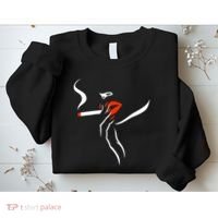 Lady Smoking Simplistic Silhouette Sweatshirt thumb 2