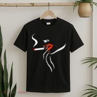 Lady Smoking Simplistic Silhouette T-Shirt thumb 2