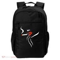 Lady Smoking Simplistic Silhouette Backpack thumb 0