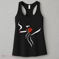 Lady Smoking Simplistic Silhouette Women's Tank Top thumb 3