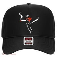 Lady Smoking Simplistic Silhouette Hat thumb 0