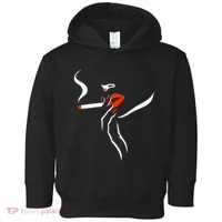 Lady Smoking Simplistic Silhouette Toddler Hoodie thumb 0