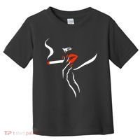 Lady Smoking Simplistic Silhouette Toddler T-Shirt thumb 0