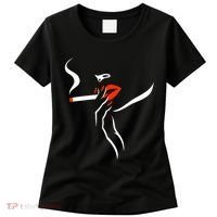 Lady Smoking Simplistic Silhouette Women's T-Shirt thumb 0