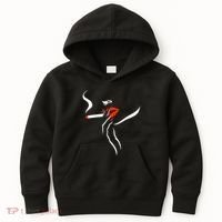 Lady Smoking Simplistic Silhouette Kids Hoodie thumb 0