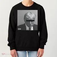 Liberal Advisory Explicit Content Trump Mugshot Women's Sweatshirt thumb 0