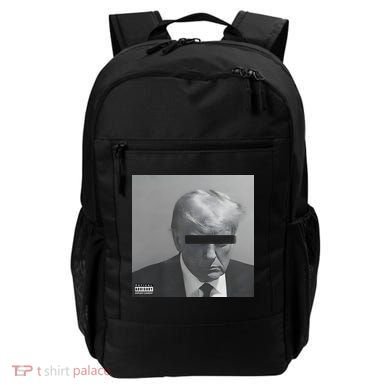 Liberal Advisory Explicit Content Trump Mugshot Backpack