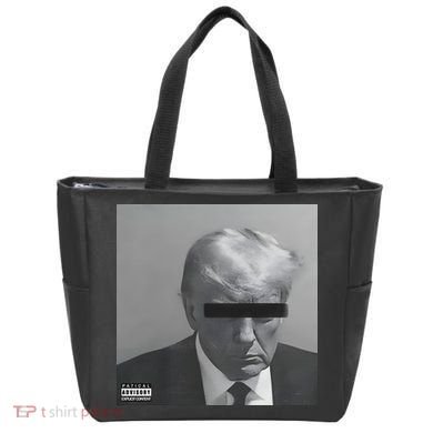 Liberal Advisory Explicit Content Trump Mugshot Tote Bag