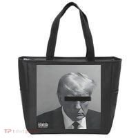 Liberal Advisory Explicit Content Trump Mugshot Tote Bag thumb 0