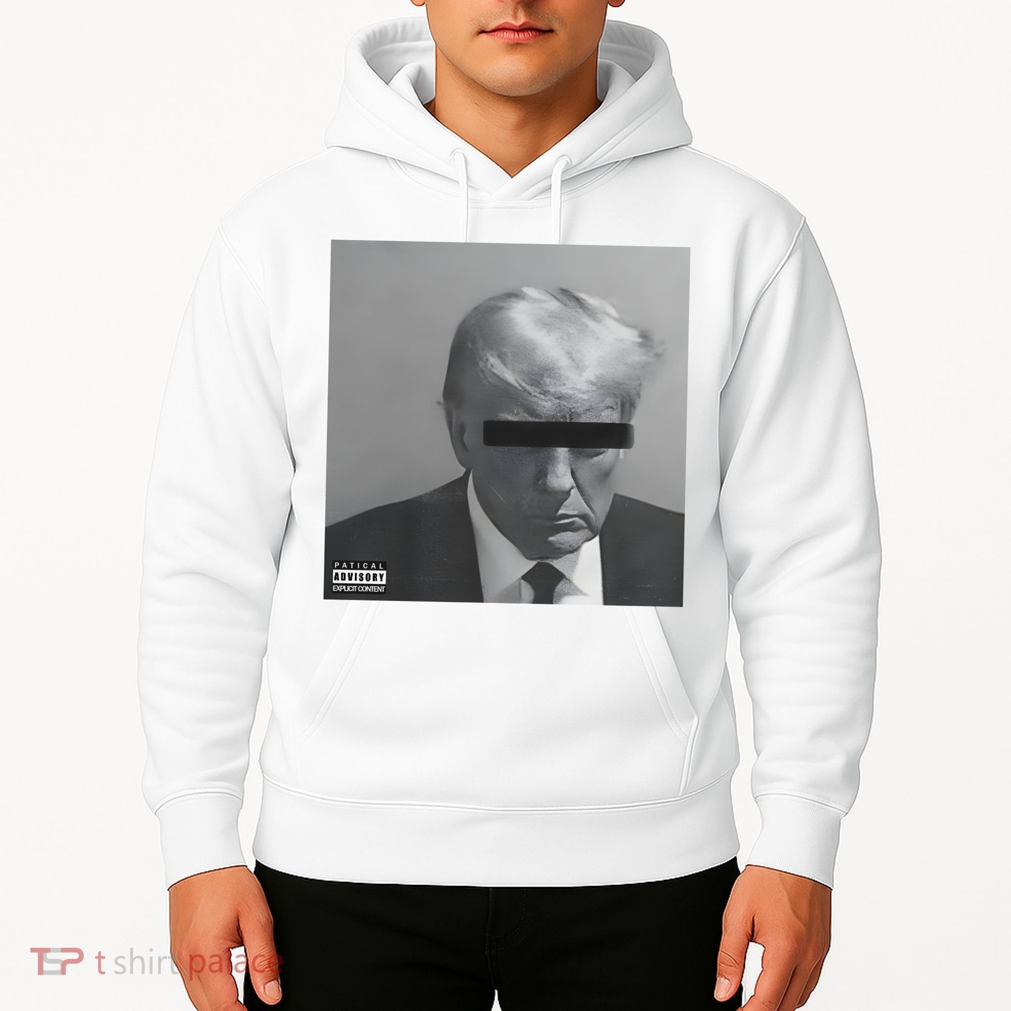 Liberal Advisory Explicit Content Trump Mugshot Hoodie