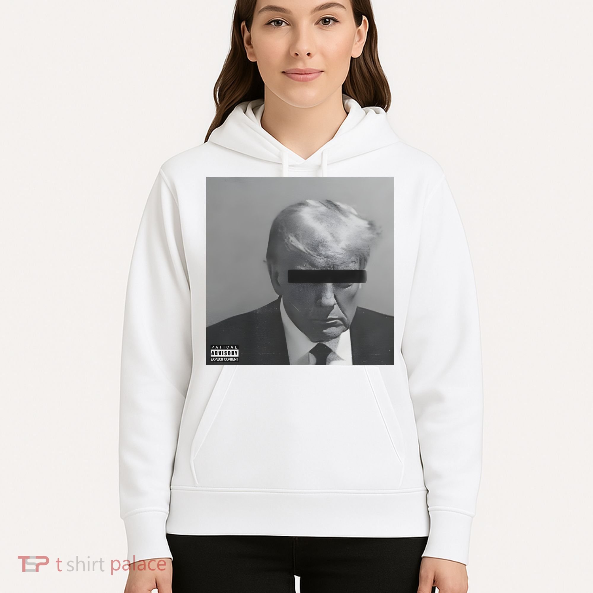 Liberal Advisory Explicit Content Trump Mugshot Hoodie