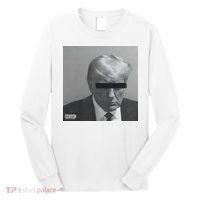 Liberal Advisory Explicit Content Trump Mugshot Long Sleeve Shirt thumb 0