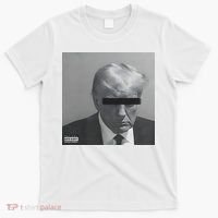 Liberal Advisory Explicit Content Trump Mugshot T-Shirt thumb 0
