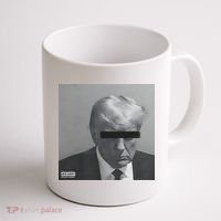Liberal Advisory Explicit Content Trump Mugshot Coffee Mug thumb 1