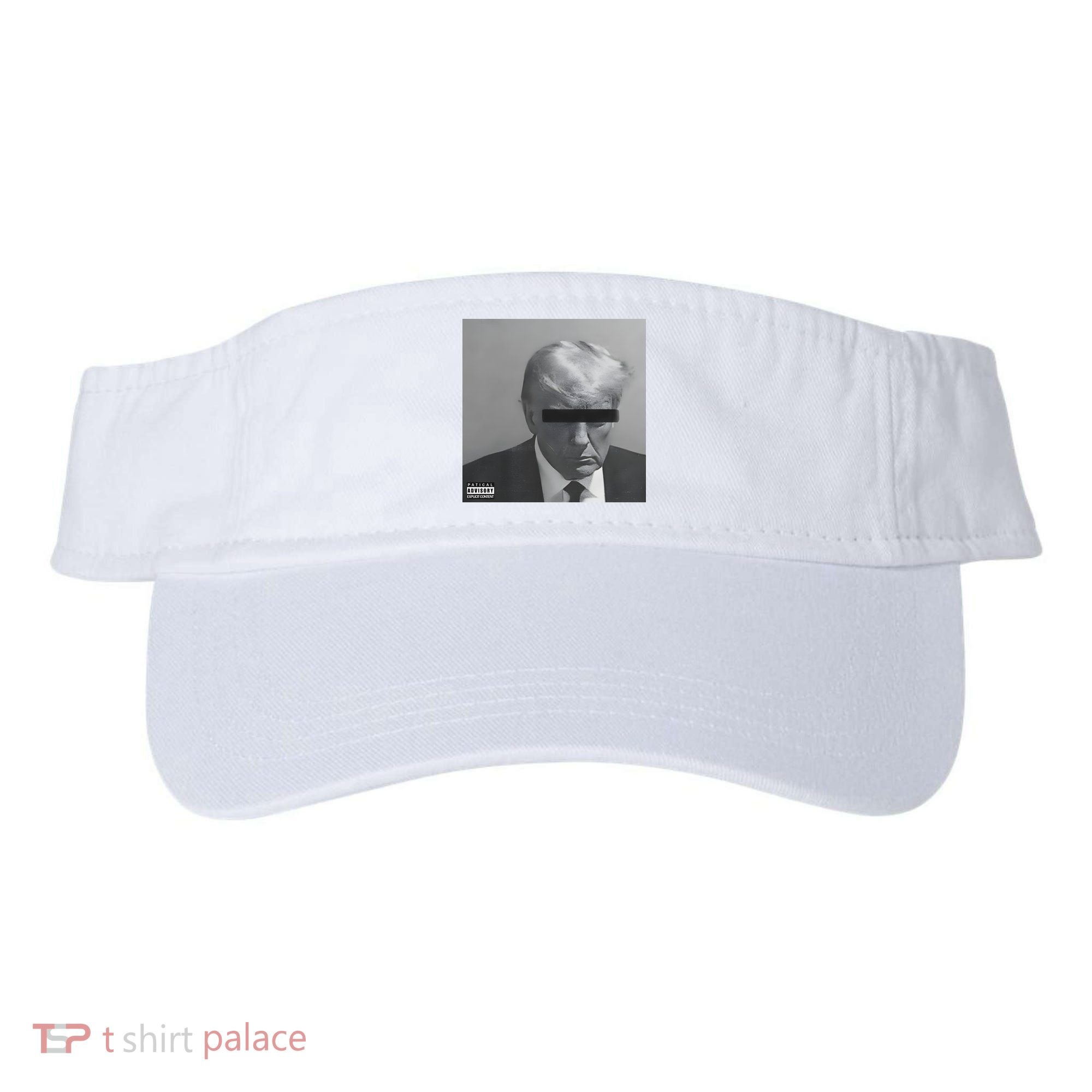 Liberal Advisory Explicit Content Trump Mugshot Visor
