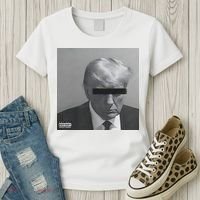 Liberal Advisory Explicit Content Trump Mugshot Women's T-Shirt thumb 3