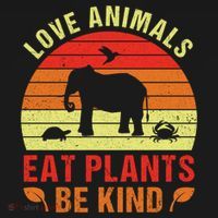 Love Animals Eat Plants Meme Vegan Plant Powered Vegetarian Gift Backpack thumb 2
