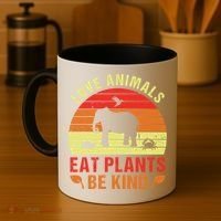 Love Animals Eat Plants Meme Vegan Plant Powered Vegetarian Gift Coffee Mug thumb 4