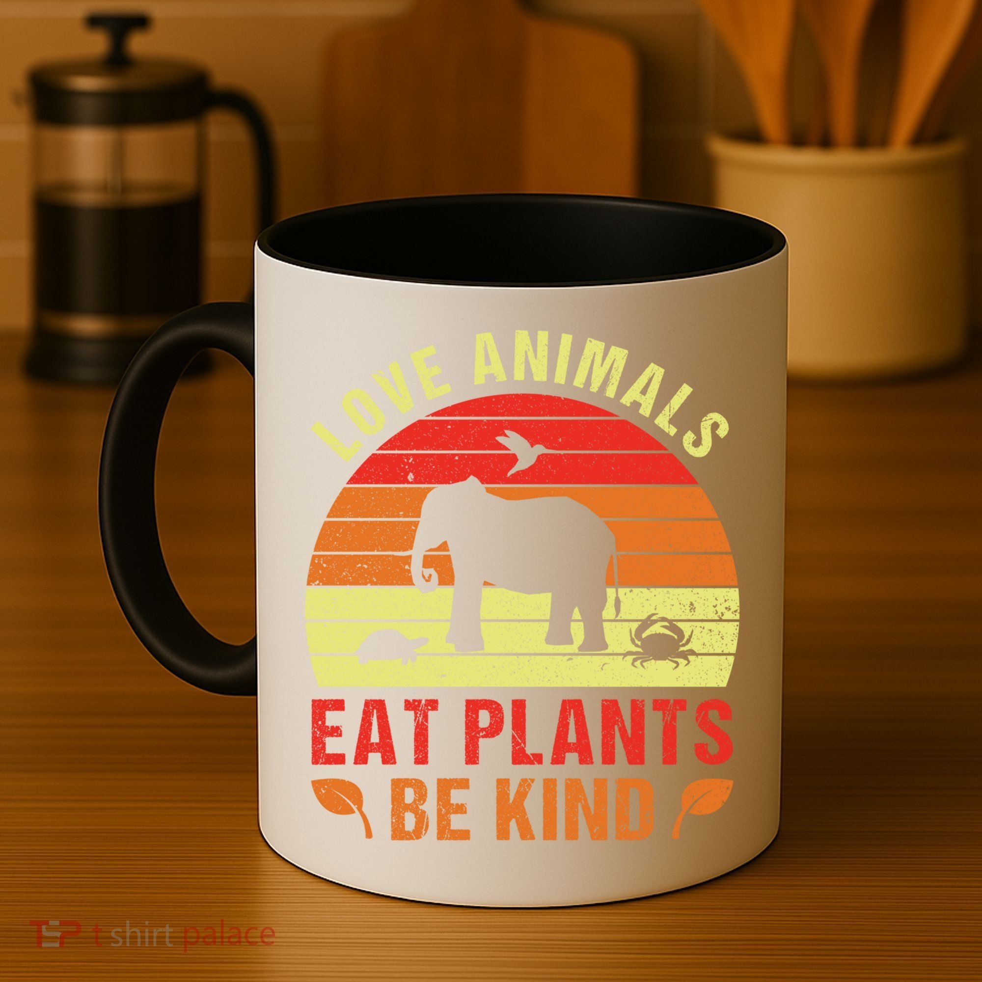 Love Animals Eat Plants Meme Vegan Plant Powered Vegetarian Gift Coffee Mug