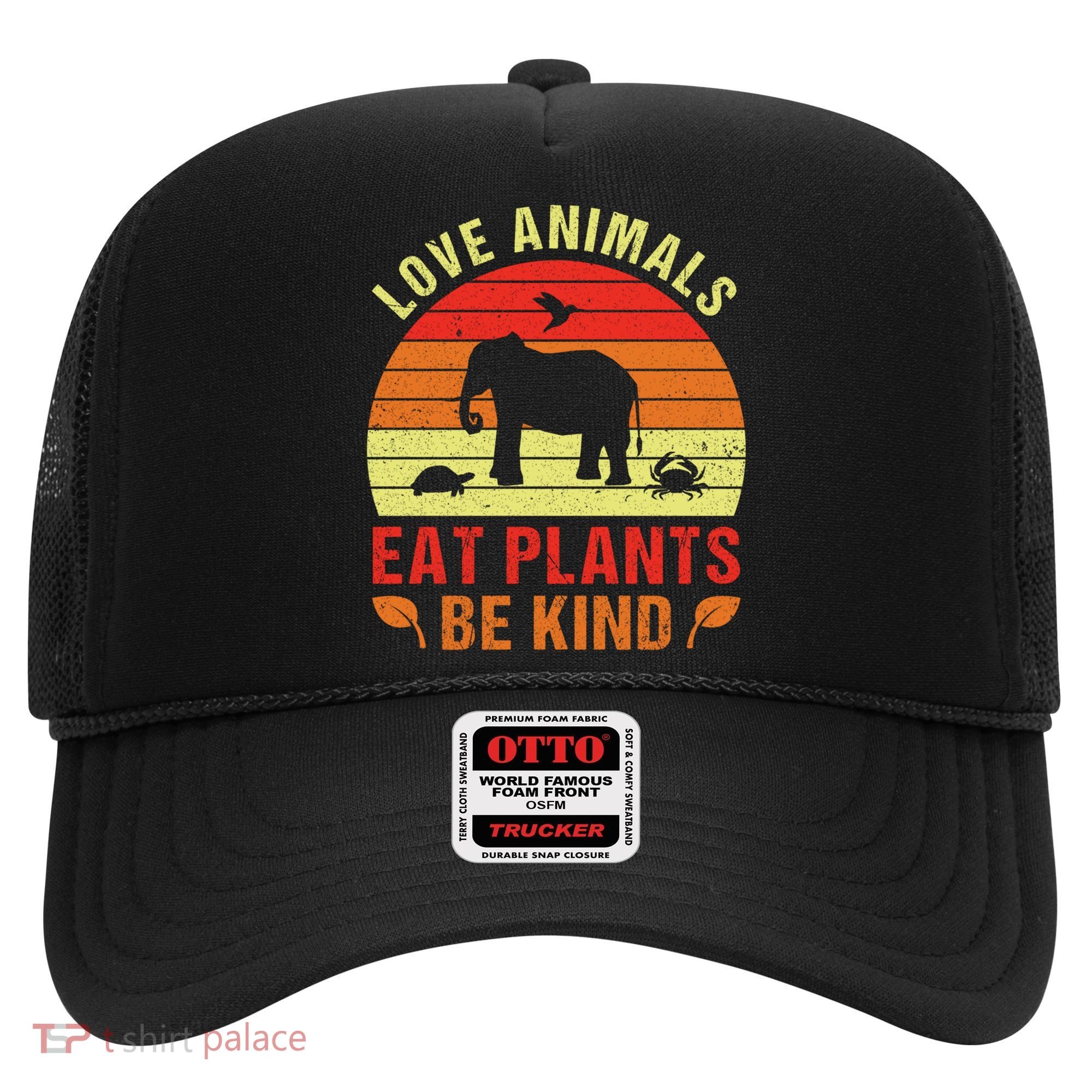 Love Animals Eat Plants Meme Vegan Plant Powered Vegetarian Gift Hat