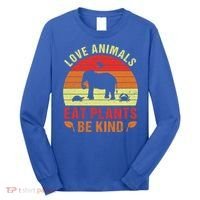 Love Animals Eat Plants Meme Vegan Plant Powered Vegetarian Gift Long Sleeve Shirt thumb 0