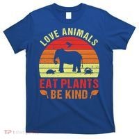 Love Animals Eat Plants Meme Vegan Plant Powered Vegetarian Gift T-Shirt thumb 0
