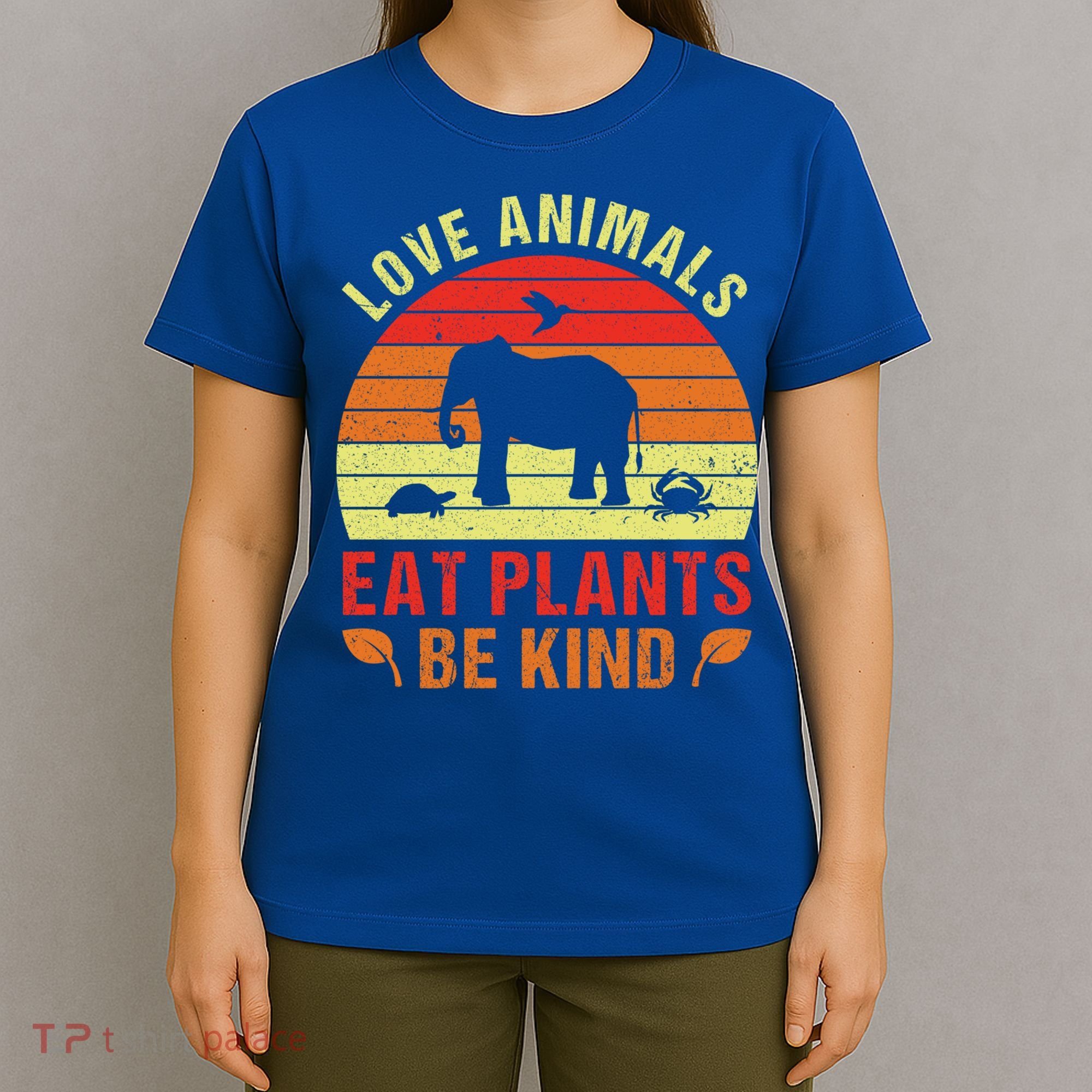 Love Animals Eat Plants Meme Vegan Plant Powered Vegetarian Gift T-Shirt