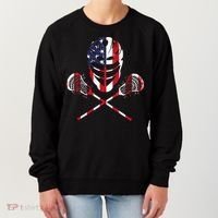 Lacrosse American Flag Lax Helmet Sticks Women's Sweatshirt thumb 0