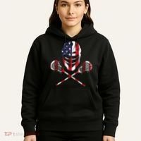 Lacrosse American Flag Lax Helmet Sticks Hoodie thumb 5