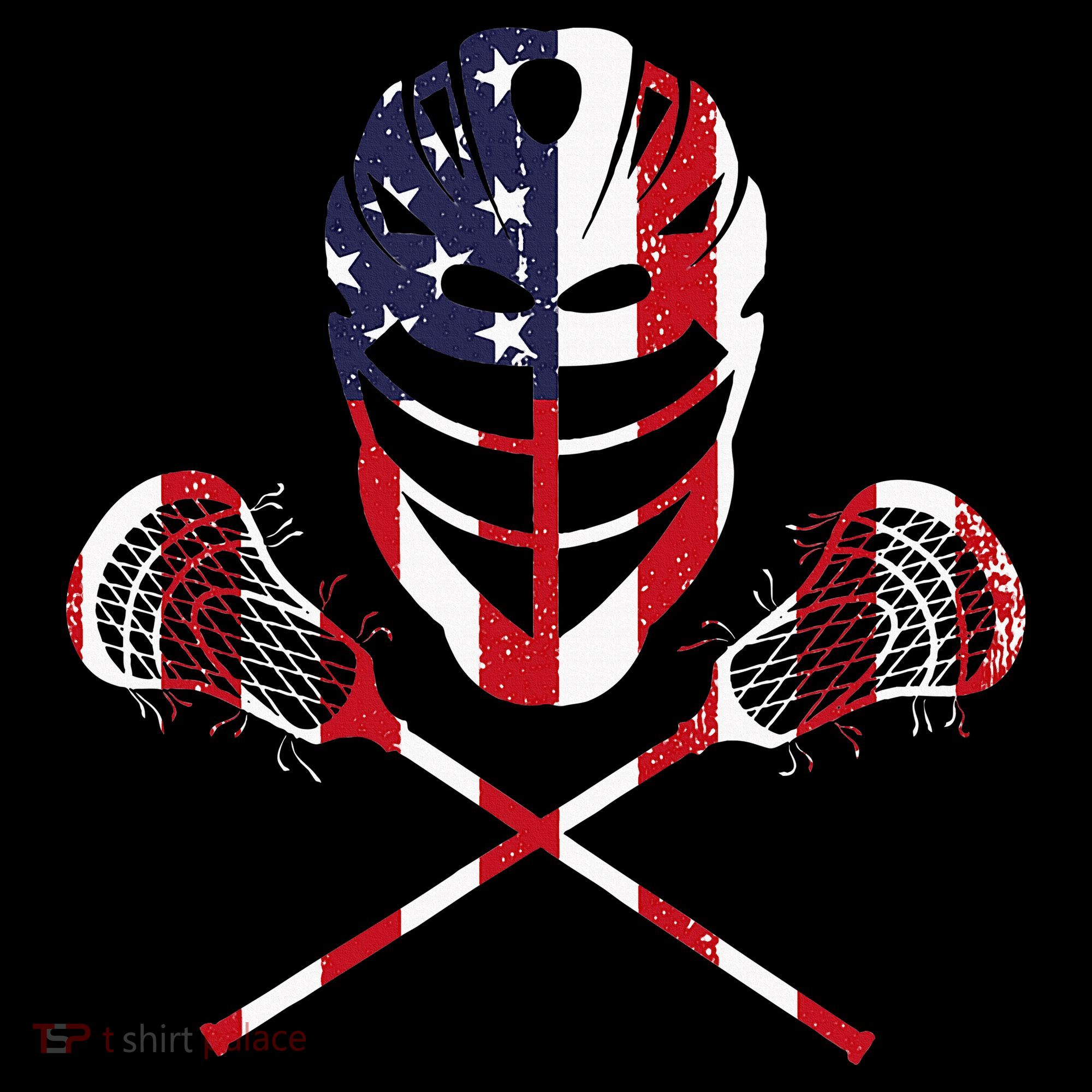 Lacrosse American Flag Lax Helmet Sticks Sweatshirt