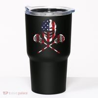 Lacrosse American Flag Lax Helmet Sticks Tumbler thumb 0