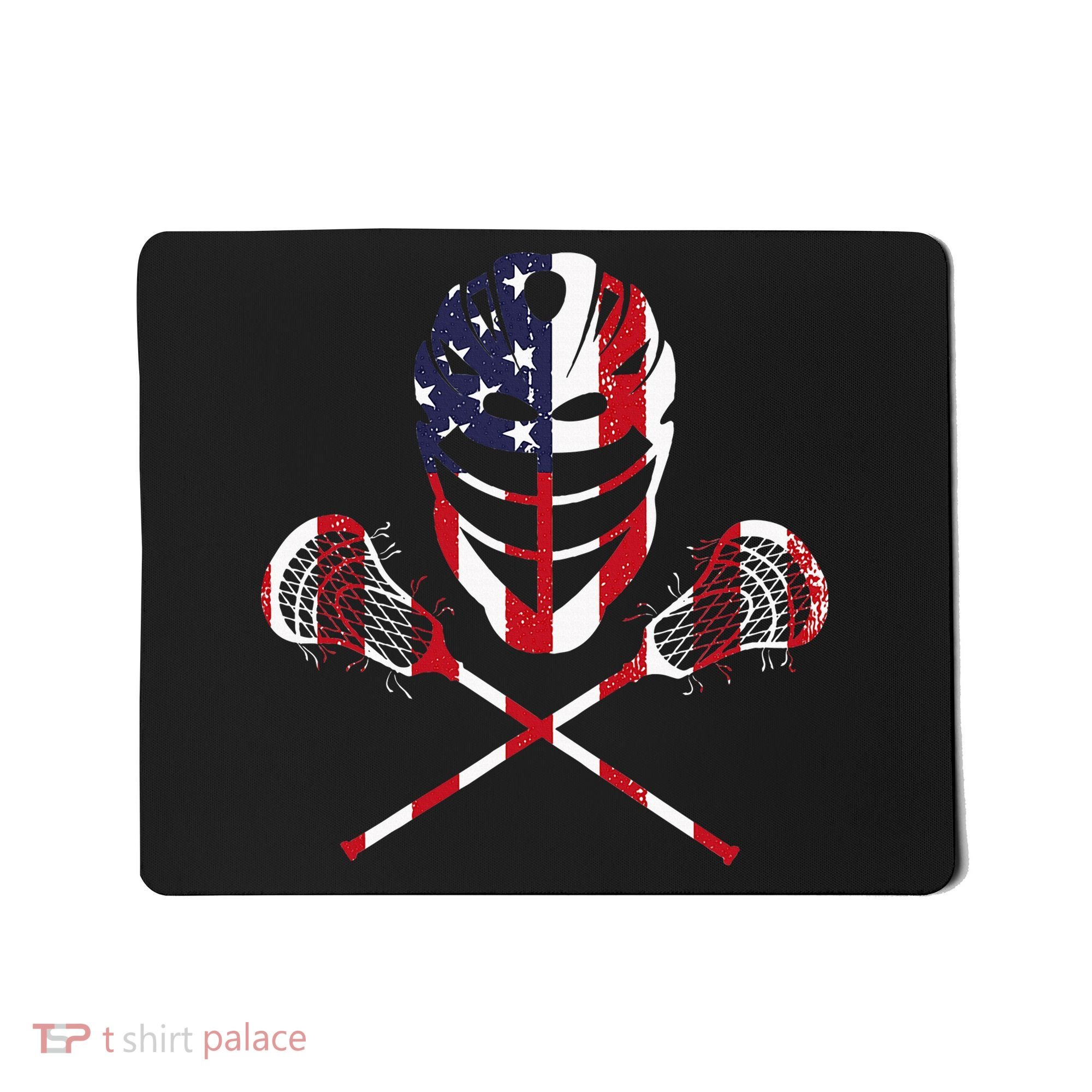 Lacrosse American Flag Lax Helmet Sticks Mousepad
