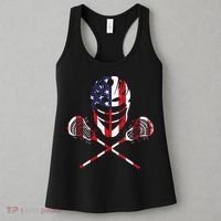 Lacrosse American Flag Lax Helmet Sticks Women's Tank Top thumb 3