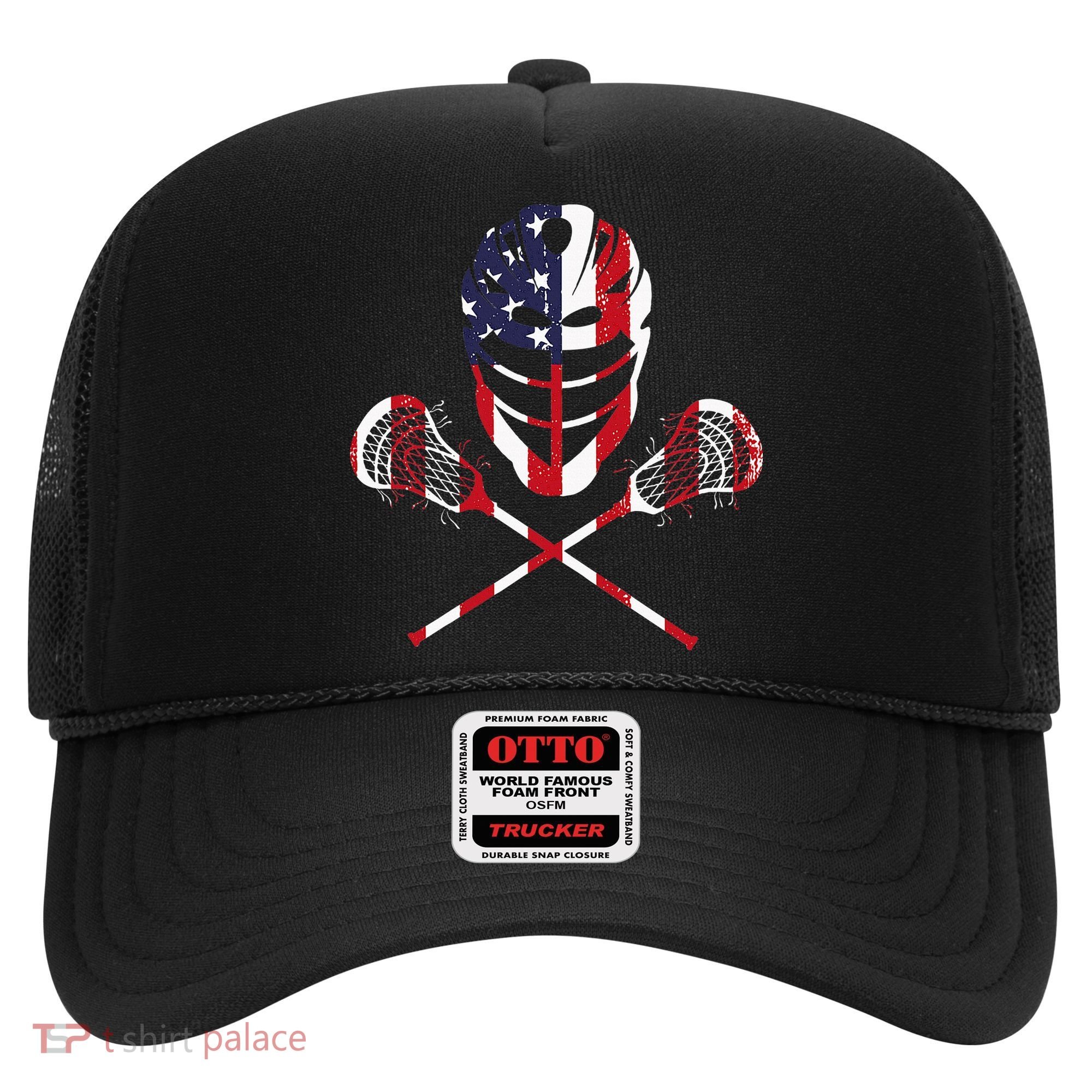 Lacrosse American Flag Lax Helmet Sticks Hat