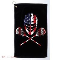 Lacrosse American Flag Lax Helmet Sticks Golf Towel thumb 0
