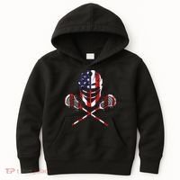 Lacrosse American Flag Lax Helmet Sticks Kids Hoodie thumb 0