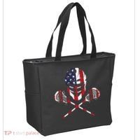 Lacrosse American Flag Lax Helmet Sticks Tote Bag thumb 2